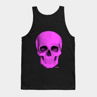 Pink Skull (On Dark Background) Tank Top